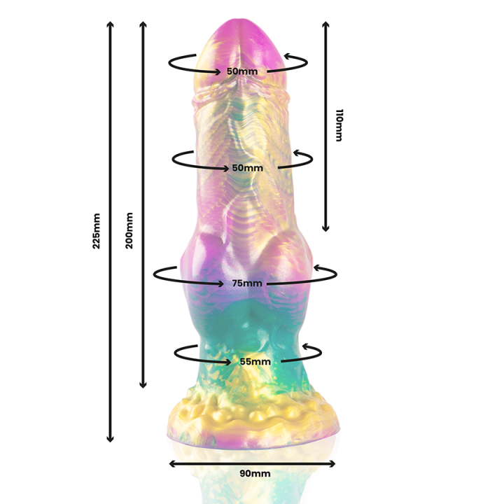 Epic - Iris Dildo z Teczowymi Jadrami Przyjemnosci