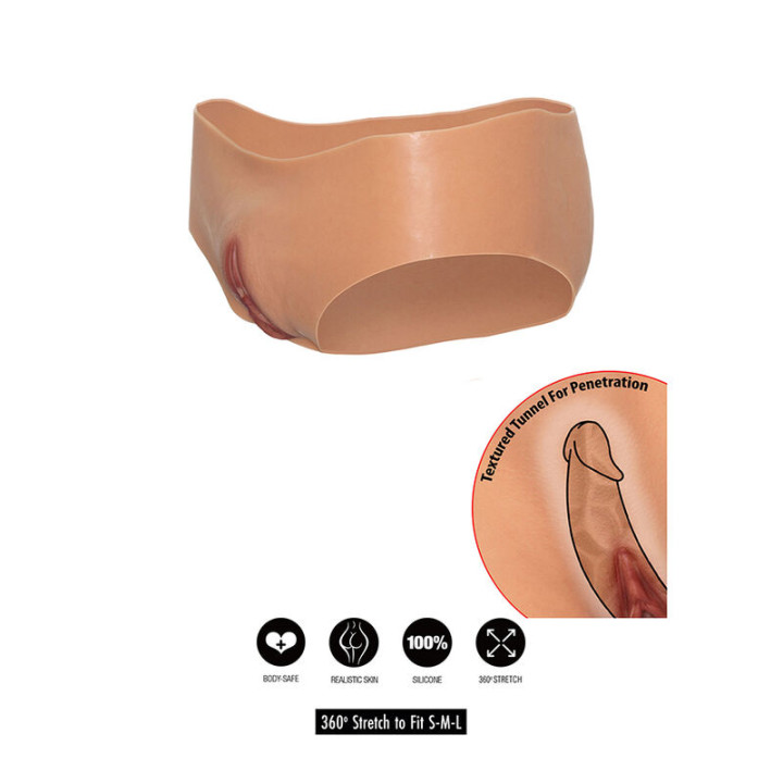 Désir Caché - Alter Ego Culotte Vagin Ouvert Taille Basse Chair