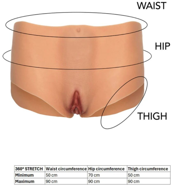 Désir Caché - Alter Ego Vagin et Fesses Ouverts Culotte Taille Moyenne Chair