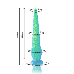 Epic - Scylla Fluoreszierender Dünner Tentakel-Dildo, Grosse Grösse