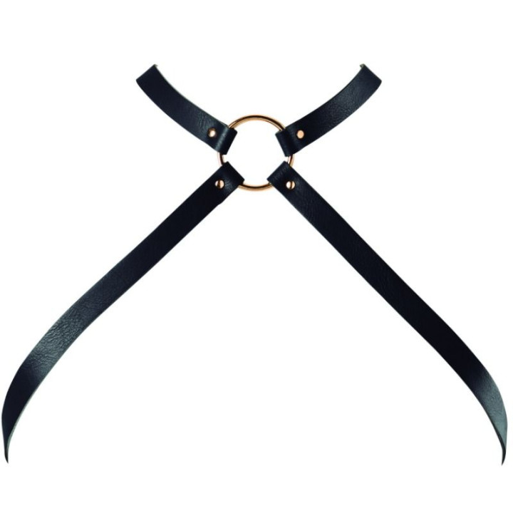 Bijoux - Indiscrets Maze Gekreuztes Brustgeschirr Schwarz