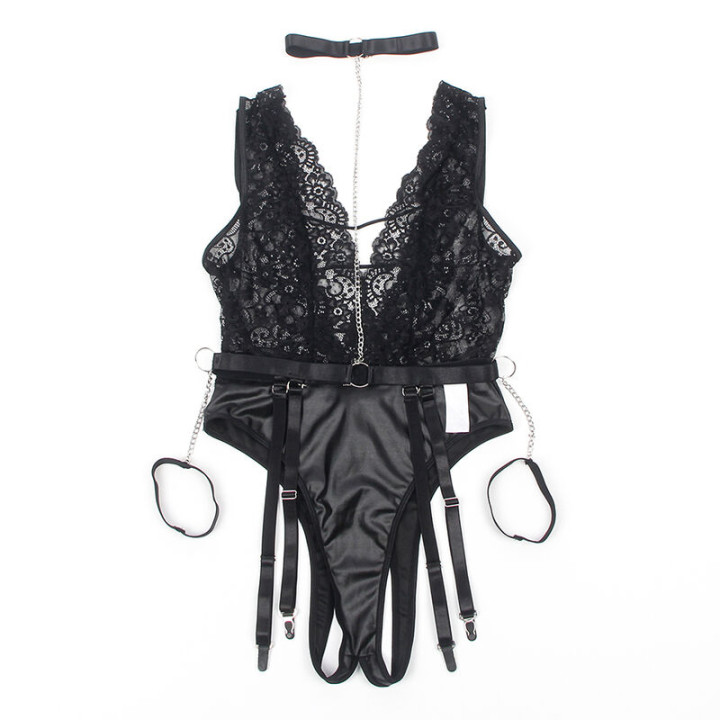 Subblime - 954390 Body Sexy Con Cintura Reggicalze Nero l/xl