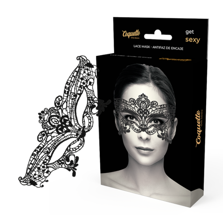 Coquette Chic Desire - Maschera Ampia in Pizzo Nero