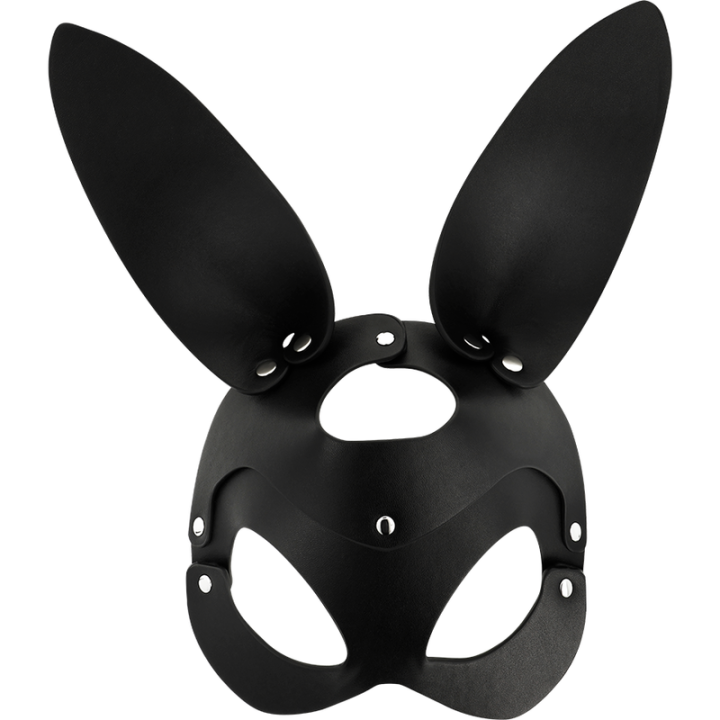 Coquette Chic Desire - Maschera Vegana in Pelle Con Orecchie di Coniglio