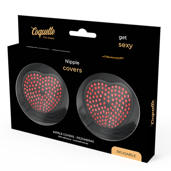 Coquette Chic Desire - Czerwone / Czarne Oslony na Sutki