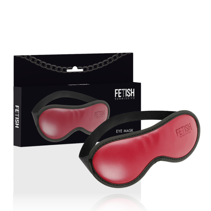 Fetish Submissive Dark Room - Mscara de Couro Vegano Com Forro de Neoprene