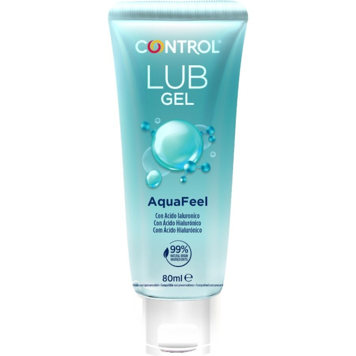 Control - Aquafeel Lubricante Con Ácido Hialurónico 80 ml
