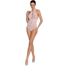 Passion - Woman Bs088 Bodystocking Bianco Taglia Unica