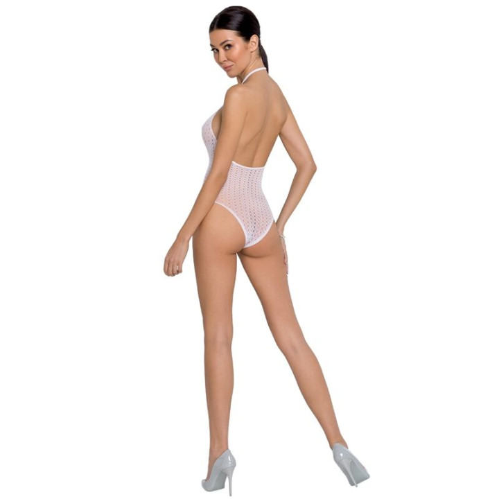 Passion - Femme Bs088 Bodystocking Blanc Taille Unique