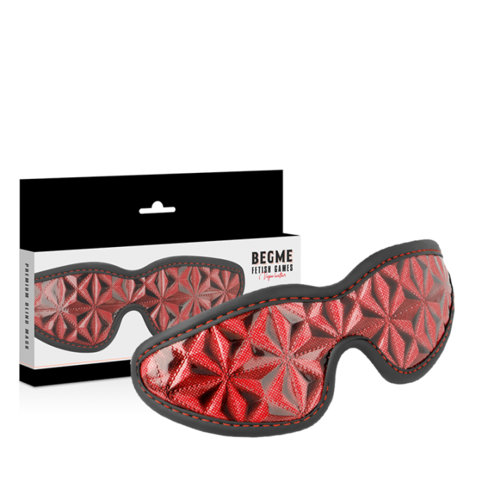 Begme - Masque Aveugle Premium Édition Rouge Avec Doublure en Néoprène