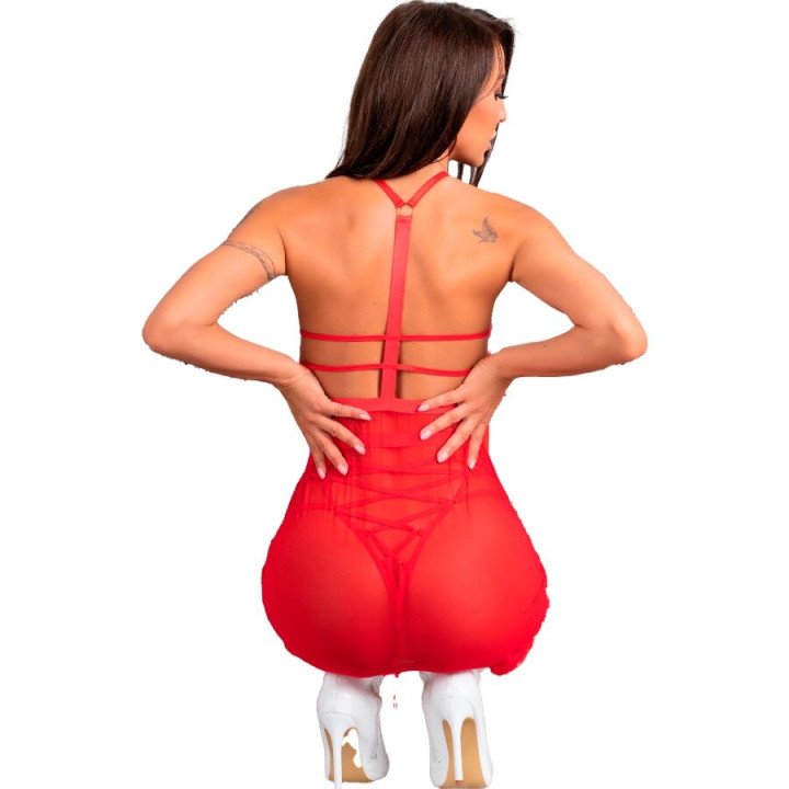 Livco Corsetti Fashion - Santas Candy lc 90722 Camisa de Natal + Tanga l/xl