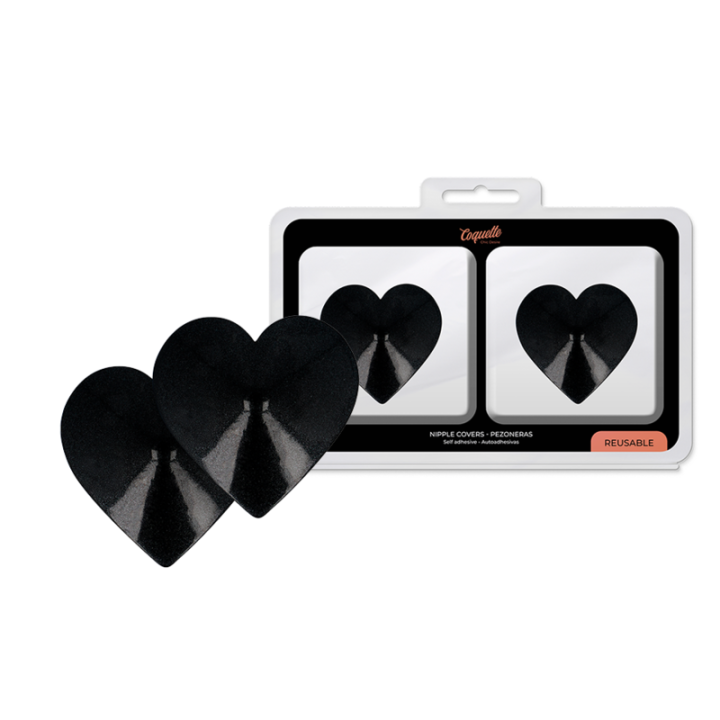 Coquette Chic Desire - Copri Capezzoli Black Hearts