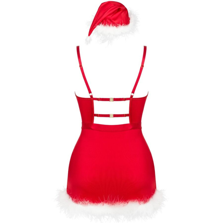 Livco Corsetti Fashion - Agethe lc 90607 Chemise + Perizoma + Cappello di Natale l/xl