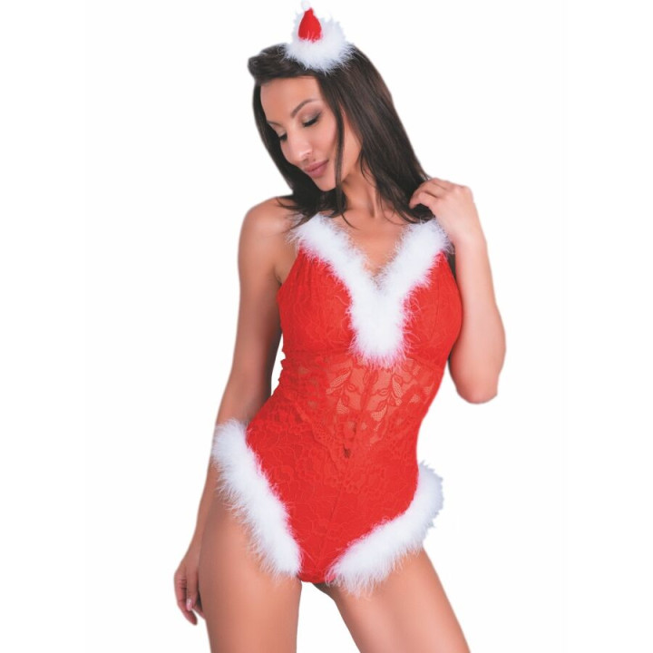 Livco Corsetti Fashion - Naughty Santa lc 90706 Body de Natal Tamanho s/m