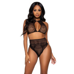 Leg Avenue - Set Due Pezzi Leg Avenue - Crop Top e Perizoma Panty Taglia Unica