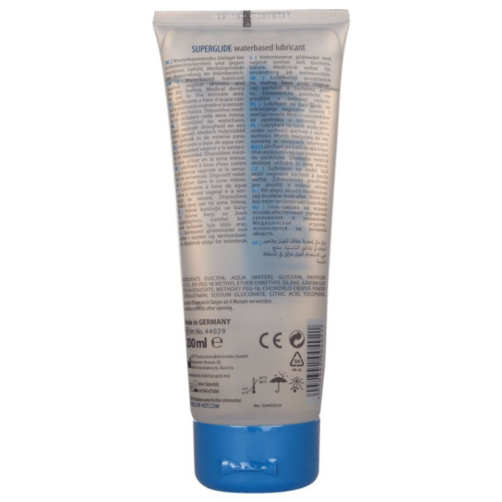 Hot - Superglide Liquid Pleasure Gleitmittel Auf Wasserbasis 200 ml