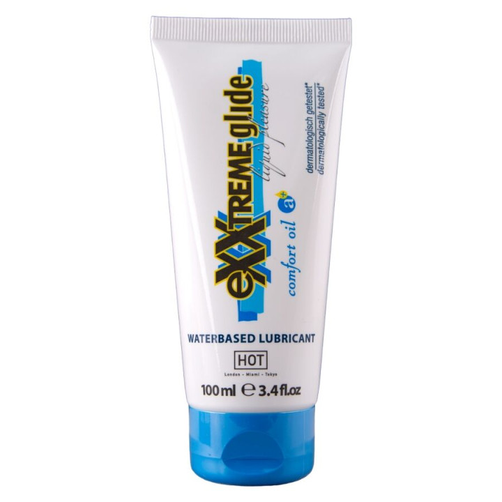 Hot - Exxtreme Glide Lubrifiant à Base d'Eau + Huile de Confort a+ 100 ml