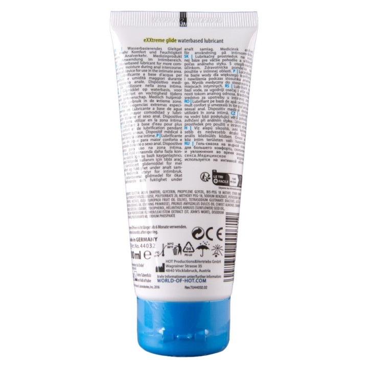 Hot - Exxtreme Glide Lubrificante a Base d'Acqua + Olio Comfort a+ 100 ml