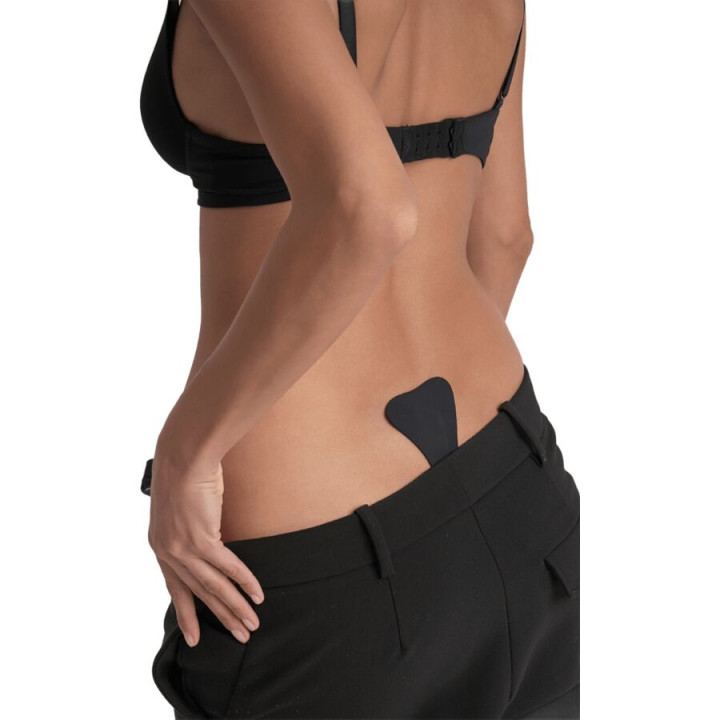 Bye-Bra - Tanga Adhesivo Negro Talla Única