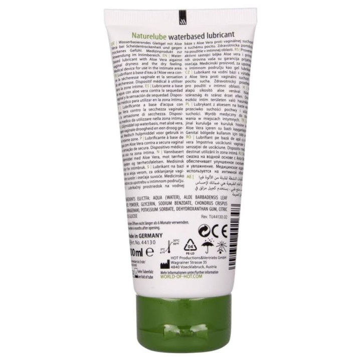 Hot - Nature Lube à Base de Água Com Aloe Vera 100 ml