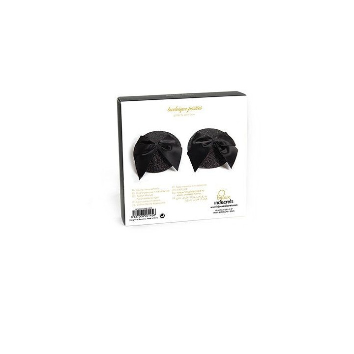 Bijoux - Burlesque Shiny Nipple Covers With Bow