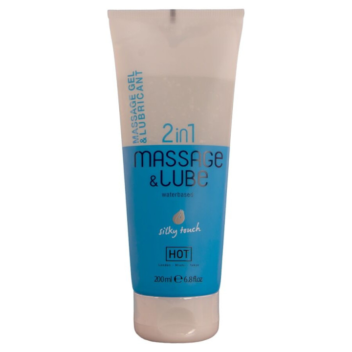 Hot - Gel de Massagem e Deslizamento 2 em 1 Com Toque Sedoso 200ml