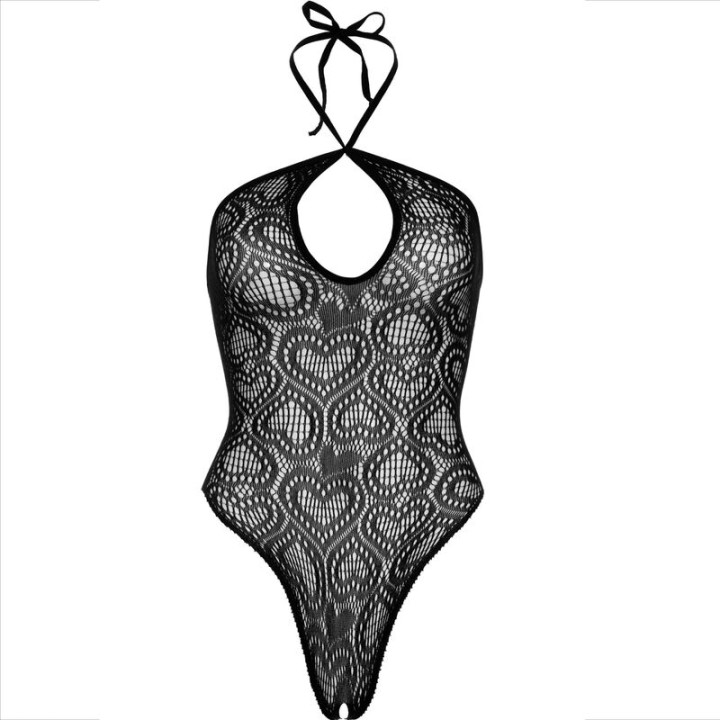Leg Avenue - Body Cuello Halter Sin Coturas Negro