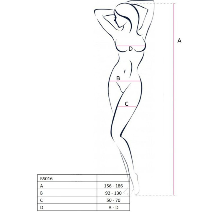 Passion - Woman Bs016 Roter Bodystocking, Eine Grösse