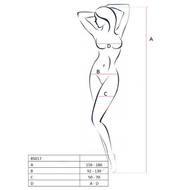 Passion - Woman Bs017 Bodystocking Preto Tamanho Único