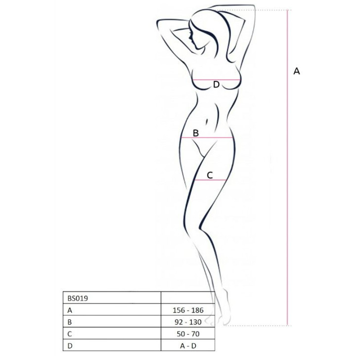 Passion - Woman Bs019 Bodystocking Preto Tamanho Único