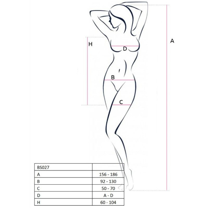 Passion - Woman Bs027 Bodystocking Roter Kleidstil, Eine Grösse