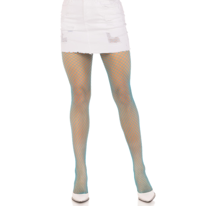 Leg Avenue - Meia-Cala Lycra Fishnnet Azul