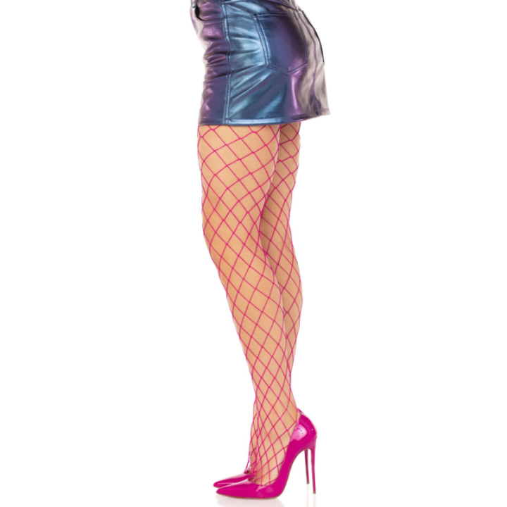 Leg Avenue - Collants Résille Diamant Rose