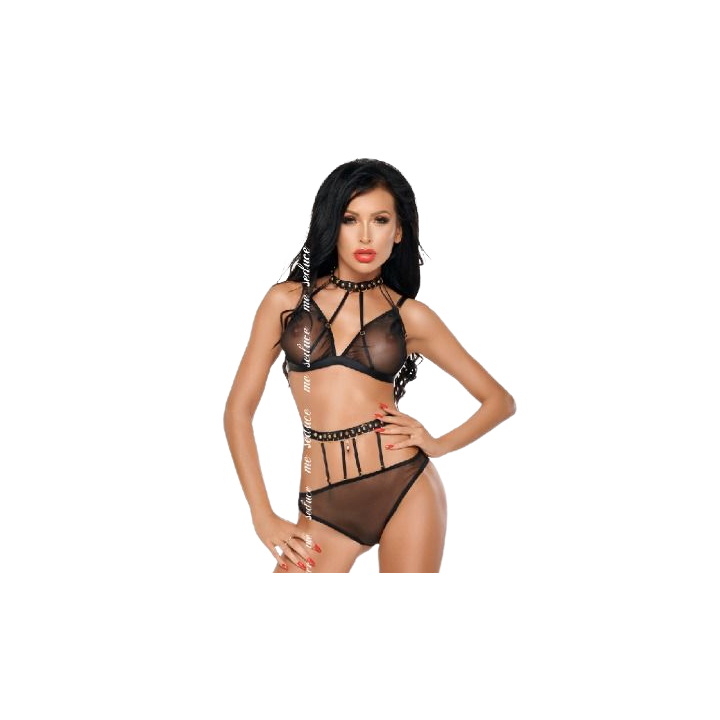 Me-Seduce - Dotty Set Due Pezzi Nero l/xl