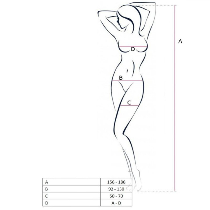 Passion - Woman Bs049 Roter Bodystocking, Eine Grösse