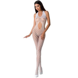 Passion - Femme Bs065 Bodystocking Blanc Taille Unique