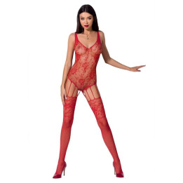 Passion - Woman Bs074 Bodystocking Eine Grösse Rot