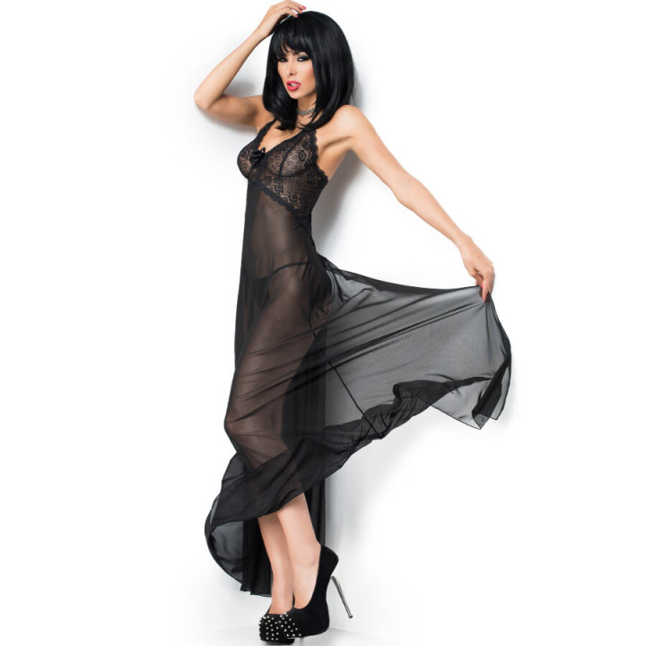 Chilirose - cr 3883 Babydoll Lungo Nero s/m