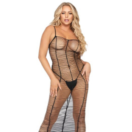 Leg Avenue - Horizontales Netz-Maxikleid, Eine Grösse