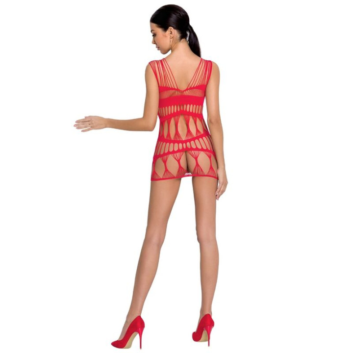 Passion - Femme Bs089 Bodystocking Rouge Taille Unique