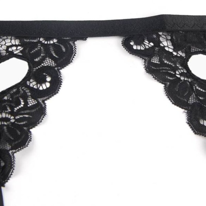 Subblime - Set Dreiteiliges Set bh+ Strumpfgürtel + String s/m