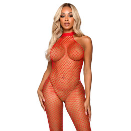 Leg Avenue - le Frivole Bodystocking - Racer-Hals, Eine Grösse Rot