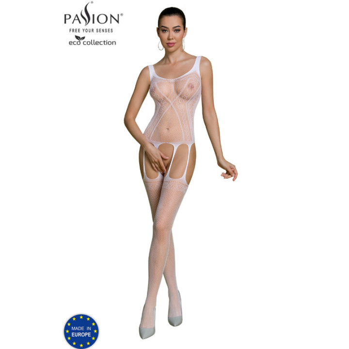 Passion - Coleo Eco Bodystocking Eco Bs007 Branco