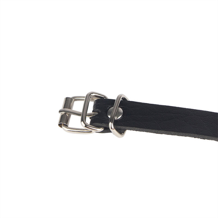 Subblime - Chaine Bague Cuir Ceinture Noir Taille Unique