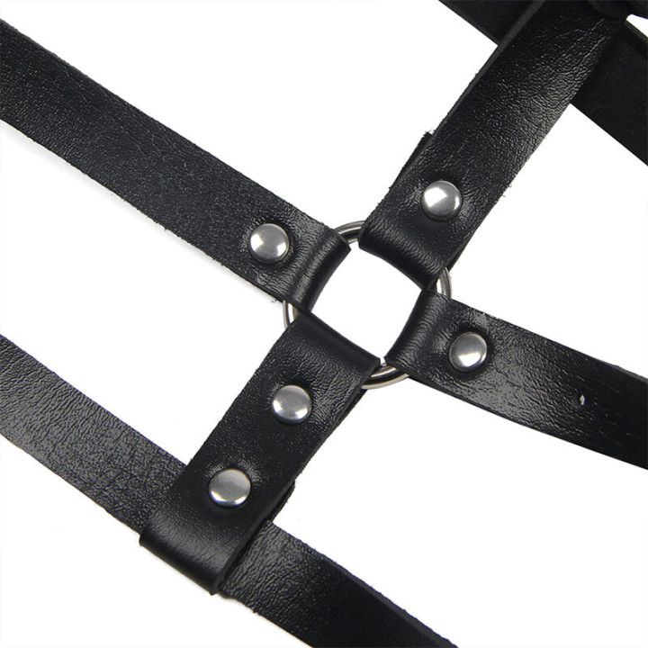 Subblime - Harnais Poitrine Anneau Cuir Noir Taille Unique