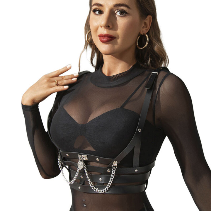 Subblime - Korsett Harness Mit Kette Detail Eine Grösse