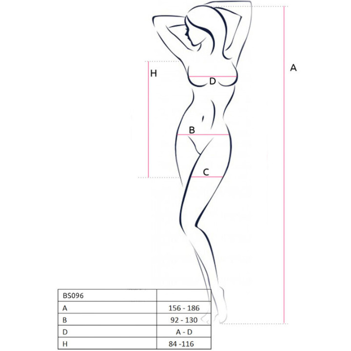 Passion - Bs096 Bodystocking Blanc Taille Unique