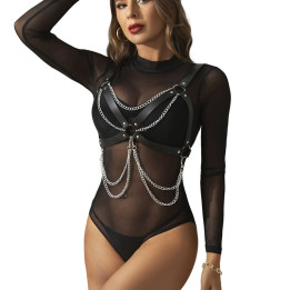 Subblime - Reggiseno Imbracatura Con Catena Dettaglio Taglia Unica