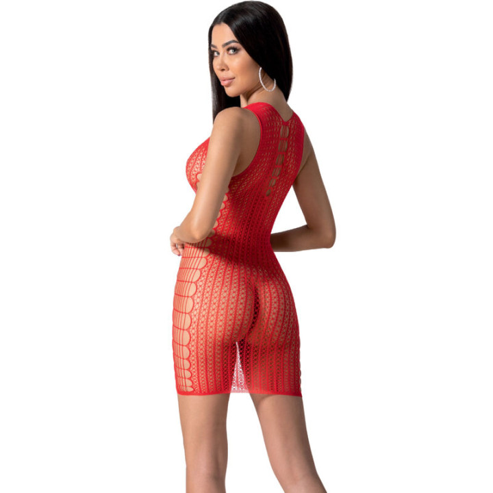 Passion - Bs097 Roter Bodystocking, Eine Grösse