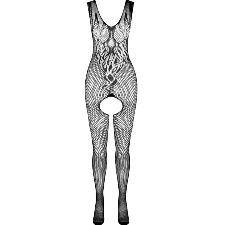 Passion - Bs098 Schwarzer Bodystocking, Eine Grösse